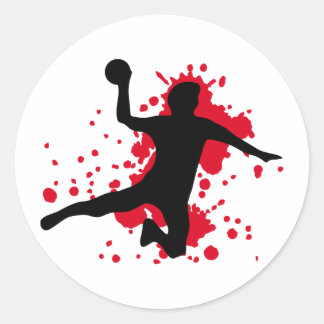 blutige Handball-Dodgeball Runder Aufkleber