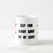 Blutige Hände Kaffeetasse (Mittel)