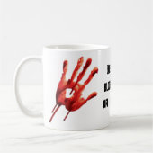 Blutige Hände Kaffeetasse (Links)