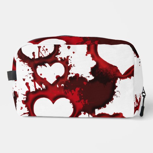 blutige Herzen Waschbeutel (Vorderseite)