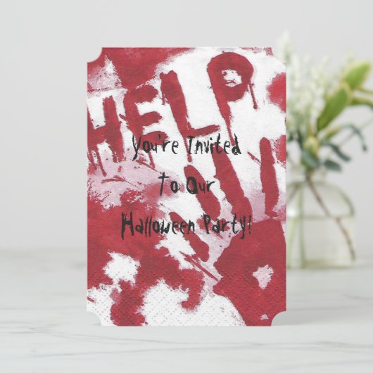 blutige Hilfe Einladung (Stehend Vorderseite)