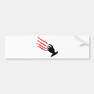 blutige Kratzerhand Autoaufkleber