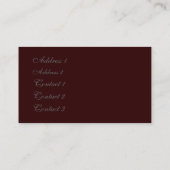 Blutige Rose - gotischer Entwurf Visitenkarte (Rückseite)