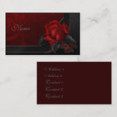 Blutige Rose - gotischer Entwurf Visitenkarte (Vorne/Hinten)