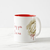 Blutige Rose Zweifarbige Tasse (VorderseiteRechts)