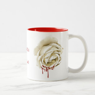Blutige Rose Zweifarbige Tasse