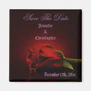 Blutige Rosen-gotischer Save the Date Wedding Magnet
