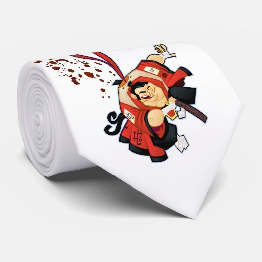 Blutige Samurai-Krawatte Krawatte (Gerollt)