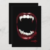 blutige Vampire Fangs halloween Einladung (Vorne/Hinten)