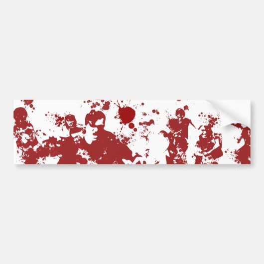Blutige Zombies Autoaufkleber (Vorne)