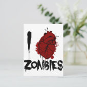 blutige Zombies des Herzens I Postkarte (Stehend Vorderseite)