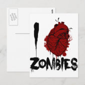 blutige Zombies des Herzens I Postkarte (Vorne/Hinten)
