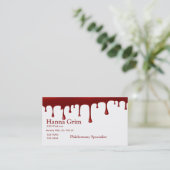 Blutiger Blut-Tropfen Visitenkarte (Stehend Vorderseite)