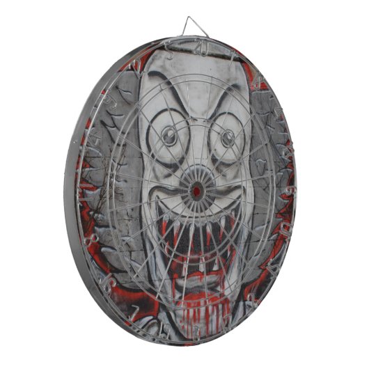 Blutiger Clown Dartscheibe (Vorderseite Links)