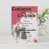 Blutiger Geist-erwachsene Einladung (Stehend Vorderseite)