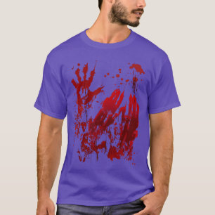 Blutiger Halloween-Blutspritzer-Zombie-Hand lustig T-Shirt