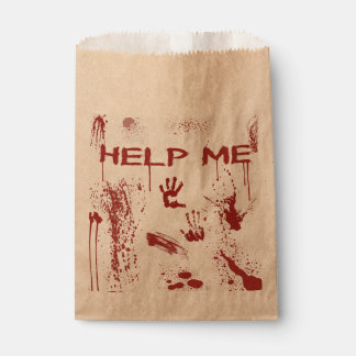 Blutiger Handabdruck Blutverschmierte Halloween Geschenktütchen