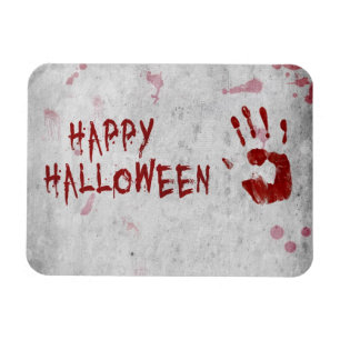 Blutiger Handabdruck Halloween Magnet