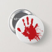 Blutiger Handprint Knopf Button (Vorne & Hinten)