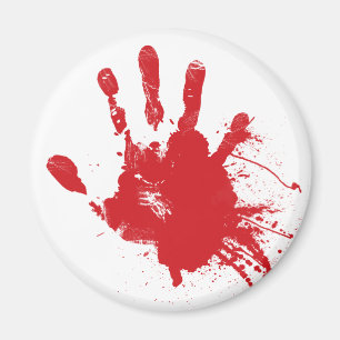 Blutiger Handprint Magnet