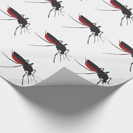 Blutiger Moskito Geschenkpapier (Ecke)