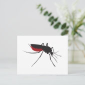 Blutiger Moskito Postkarte (Stehend Vorderseite)