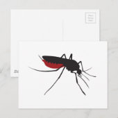 Blutiger Moskito Postkarte (Vorne/Hinten)