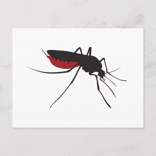 Blutiger Moskito Postkarte (Vorderseite)