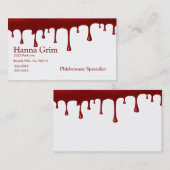 Blutiger roter Blut-Tropfen auf Weiß Visitenkarte (Vorne/Hinten)