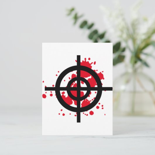 blutiger Scharfschütze Postkarte (Stehend Vorderseite)