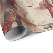 Blutiger Zeitungdruck Geschenkpapier (Rolleneckpunkt)