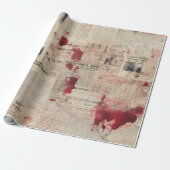 Blutiger Zeitungdruck Geschenkpapier (Ungerollt)