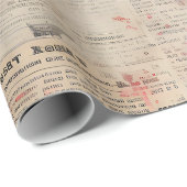 Blutiger Zeitungdruck Geschenkpapier (Rolleneckpunkt)