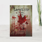 Blutiger Zombie Weihnachtsmann Feiertagskarte (Vorderseite)