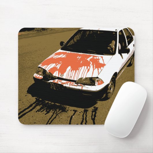 Blutiges Auto Mousepad (Mit Mouse)