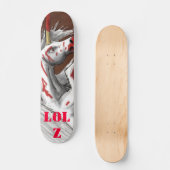 Blutiges Einhorn LOLZ BRETT Skateboard (Vorderseite)