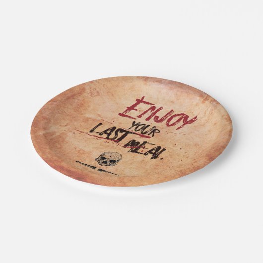 Blutiges gespenstisches gruseliges genießen Ihre Pappteller (Schrägansicht)