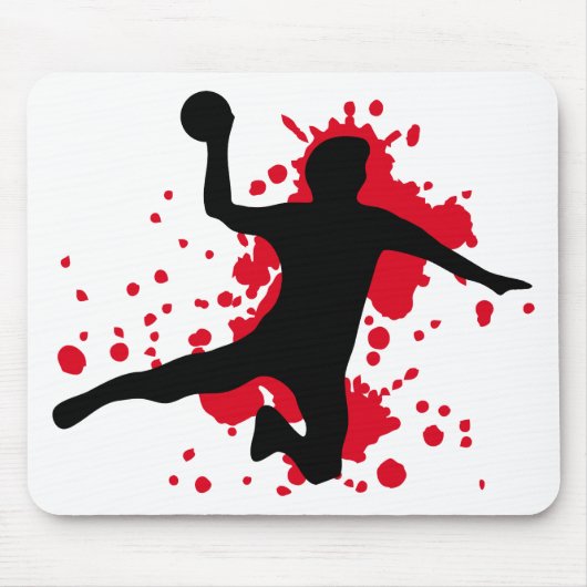 blutiges Handball dodgeball Mousepad (Vorne)