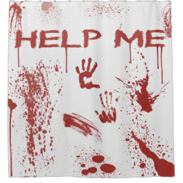Blutiges Handdruck-Blut Splattered Halloween Duschvorhang