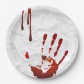 Blutiges handprint pappteller (Vorderseite)