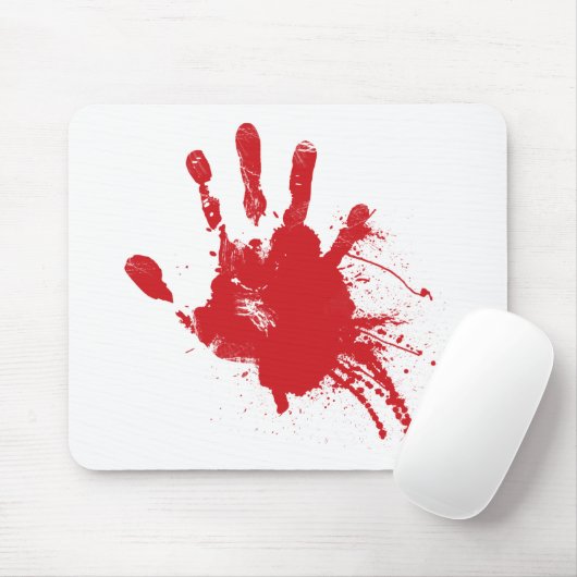 Blutiges Handprint Z Mousepad (Mit Mouse)