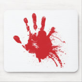 Blutiges Handprint Z Mousepad (Vorne)