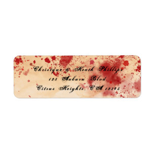 Blutiges Vintage-Papier Halloween Gothic Hochzeit