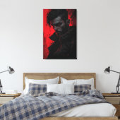 Blutjäger-Dunkles Porträt Leinwanddruck (Insitu (Schlafzimmer))