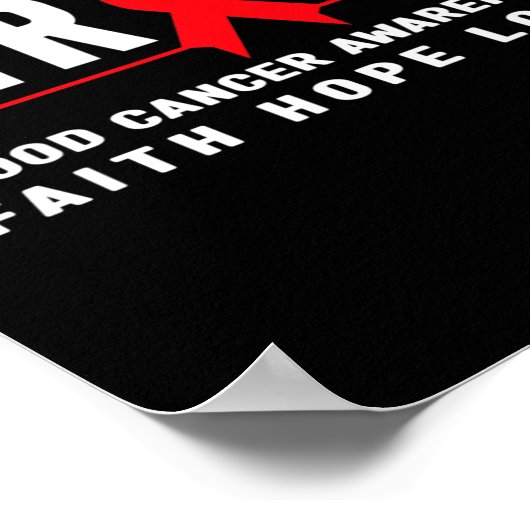 Blutkrebs-Bewusstsein - Blutkrebs stark Poster (Ecke)