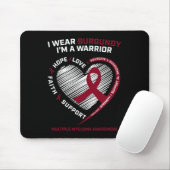 Blutkrebs Bewusstsein Burgundy Multiples Myelom W Mousepad (Mit Mouse)