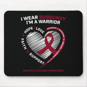 Blutkrebs Bewusstsein Burgundy Multiples Myelom W Mousepad