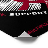 Blutkrebs Bewusstsein Burgundy Multiples Myelom W Poster (Ecke)