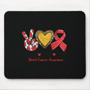 Blutkrebs-Bewusstsein Frieden Liebe Heilung Rotes Mousepad