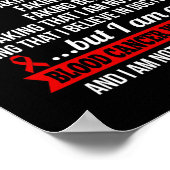 Blutkrebs-Bewusstsein - Ja, ich tue es Red Ri Poster (Ecke)